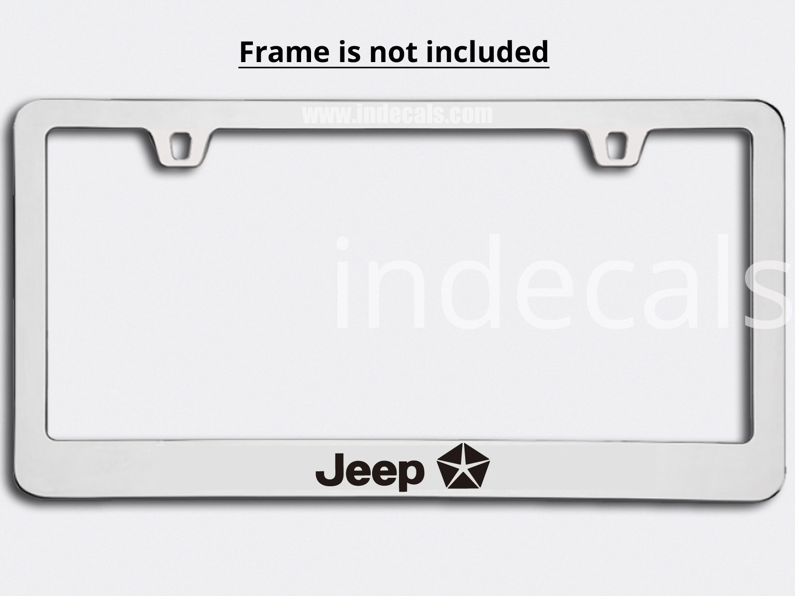 3 x Jeep Stickers for Plate Frame - Black