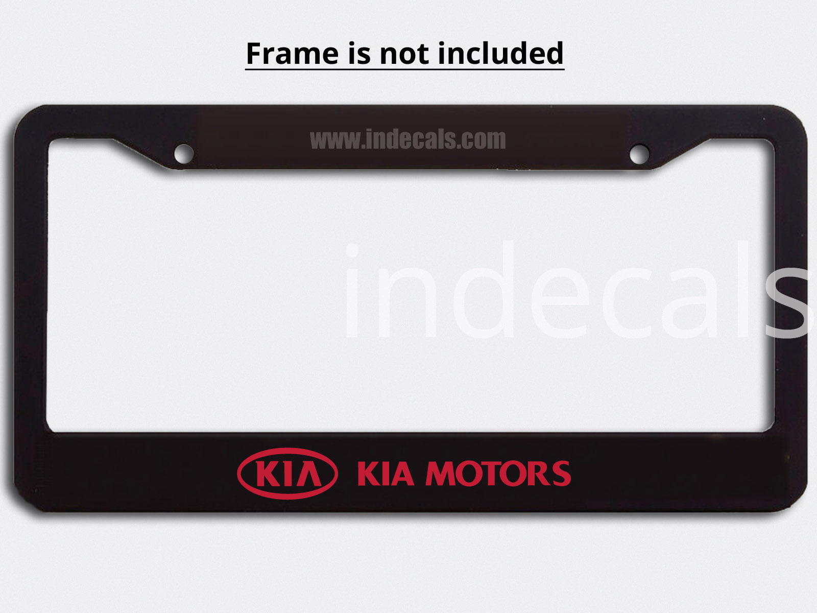 3 x Kia Stickers for Plate Frame - Red