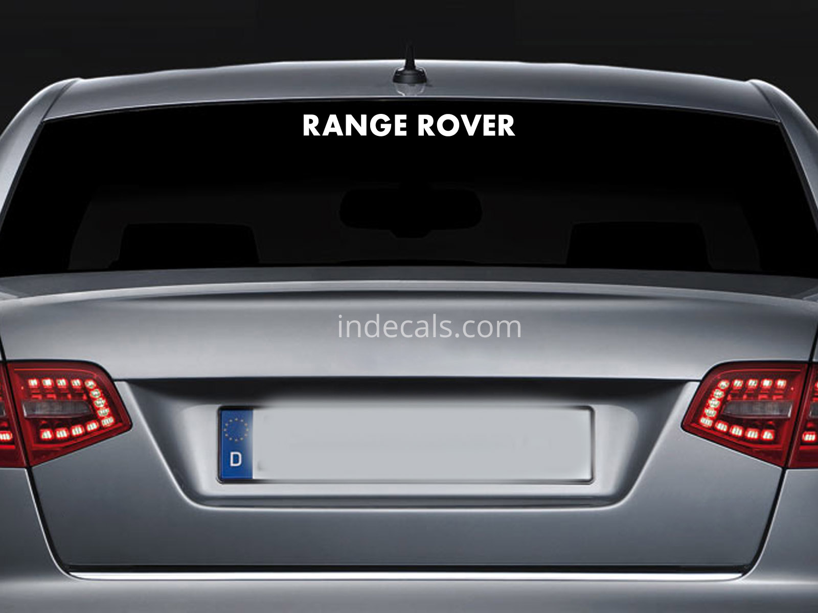 1 x Range Rover Sticker for Windshield or Back Window - White