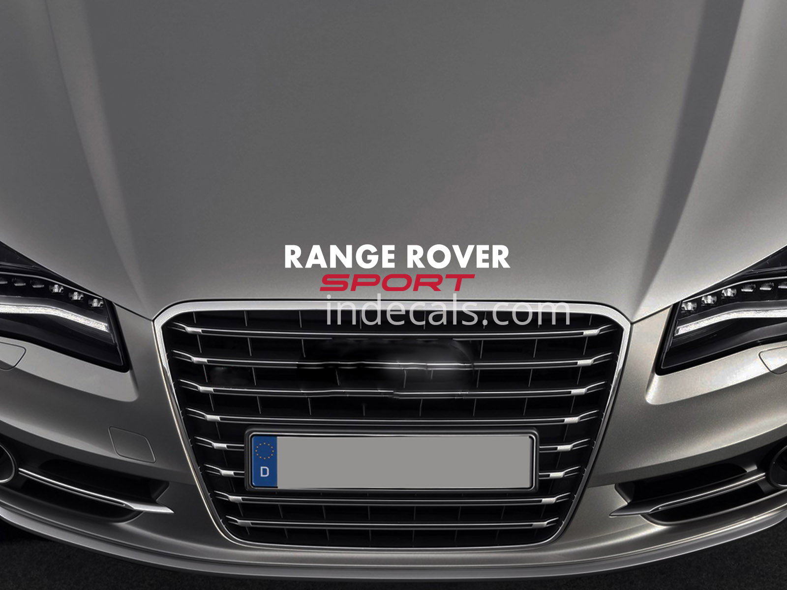 1 x Range Rover Sport Sticker for Bonnet - White & Red
