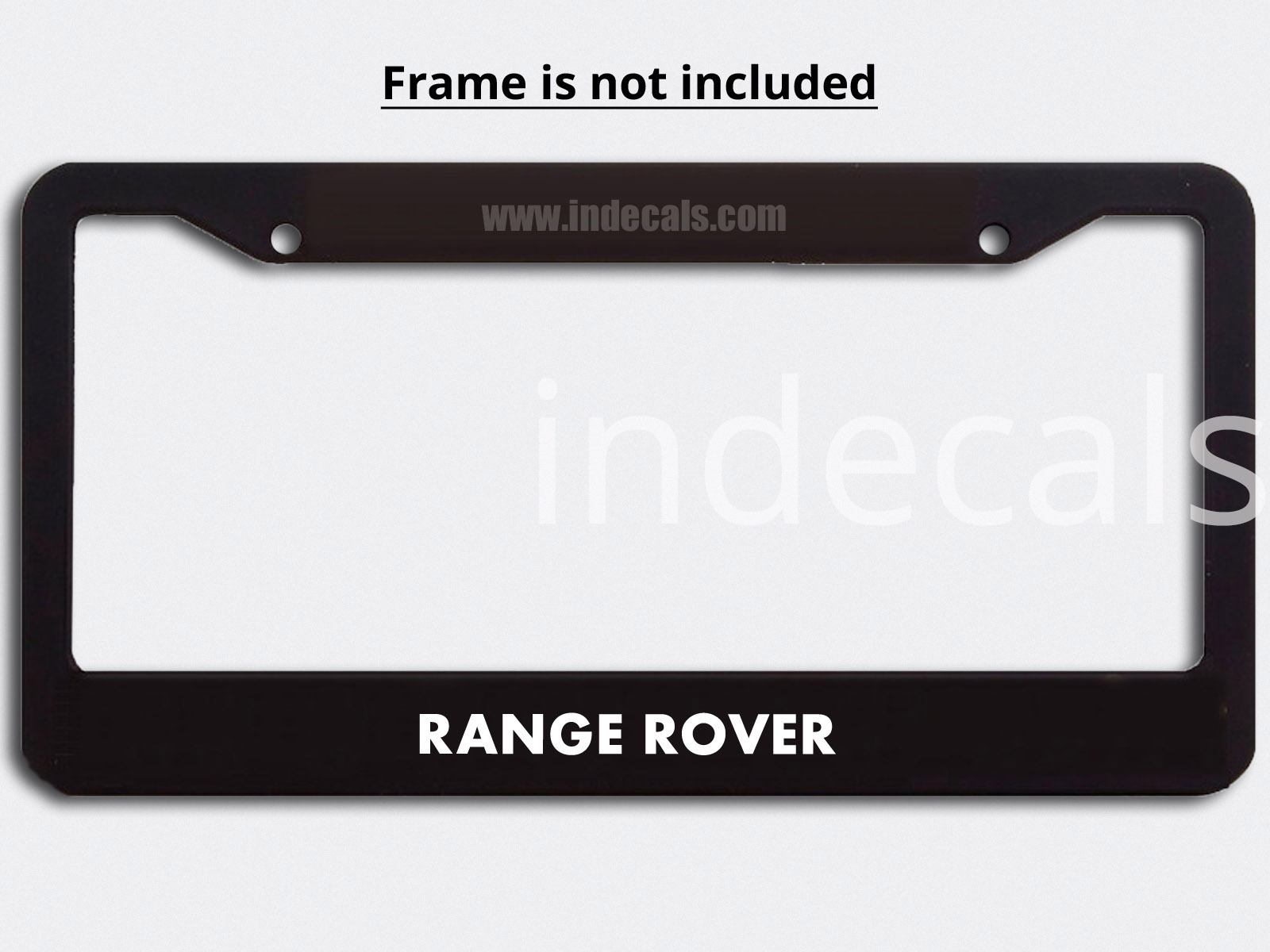3 x Range Rover Stickers for Plate Frame - White