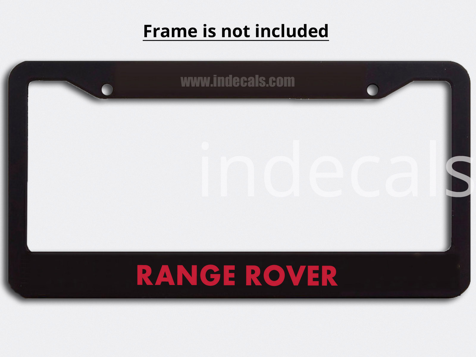 3 x Range Rover Stickers for Plate Frame - Red
