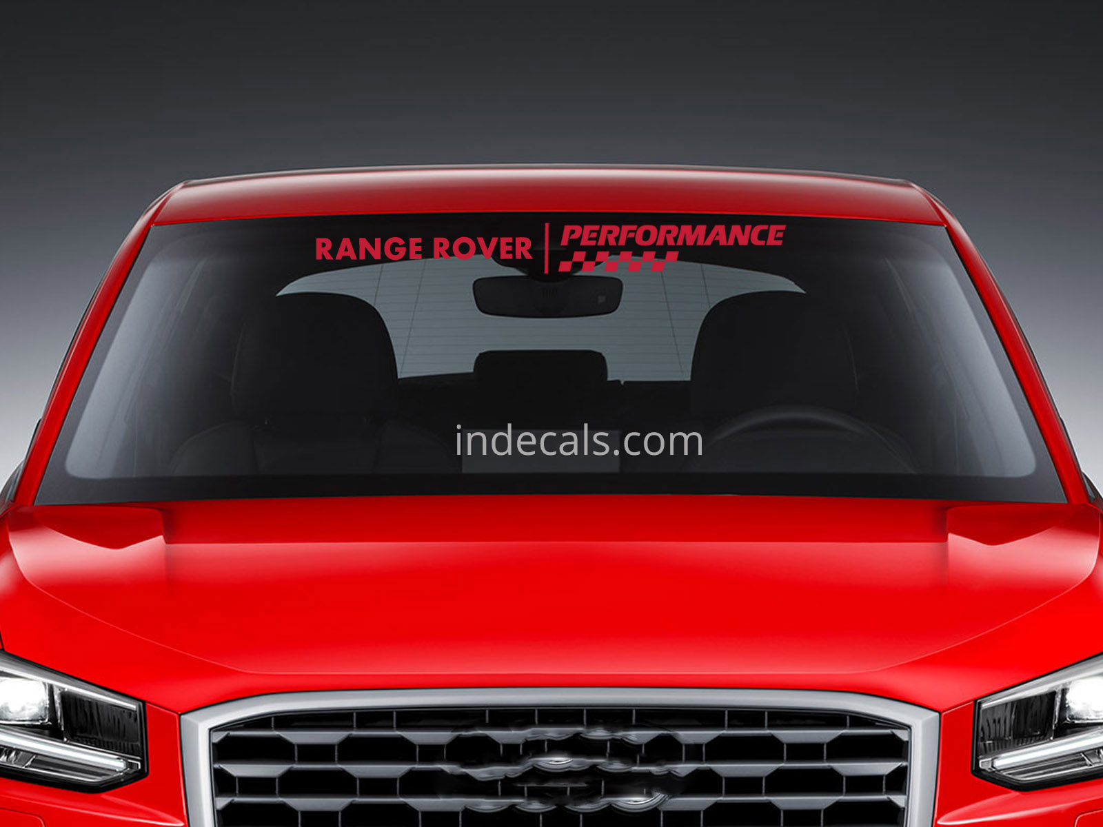 1 x Range Rover Performance Sticker for Windshield or Back Window - Red