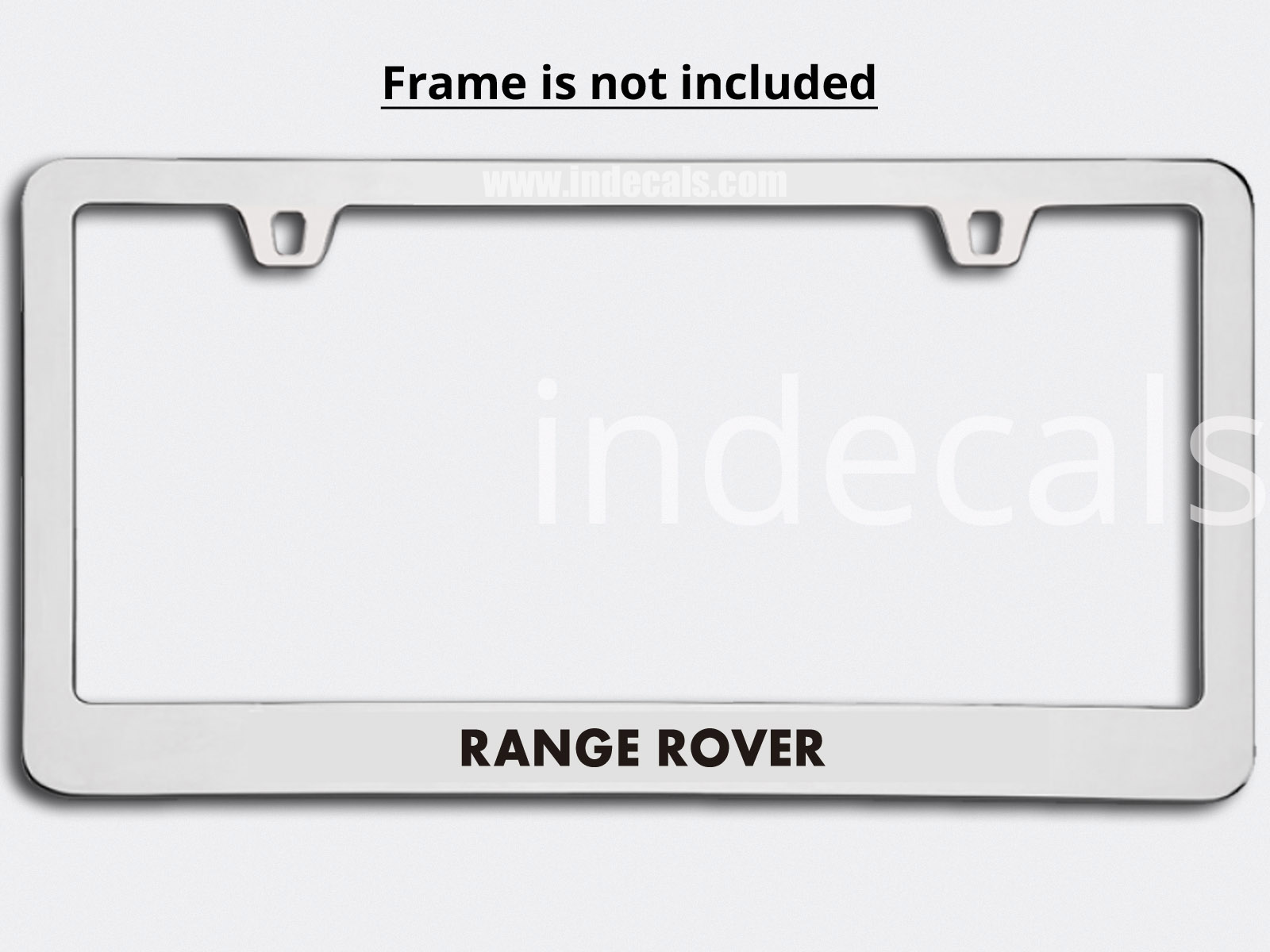3 x Range Rover Stickers for Plate Frame - Black