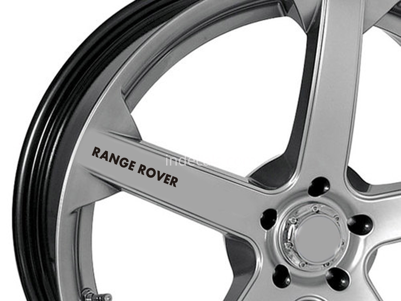 6 x Range Rover Stickers for Wheels - Black