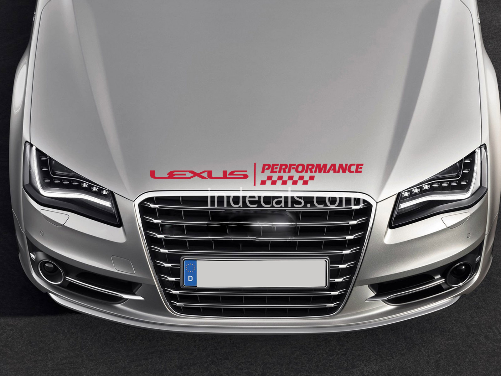 1 x Lexus Performance Sticker for Bonnet - Red