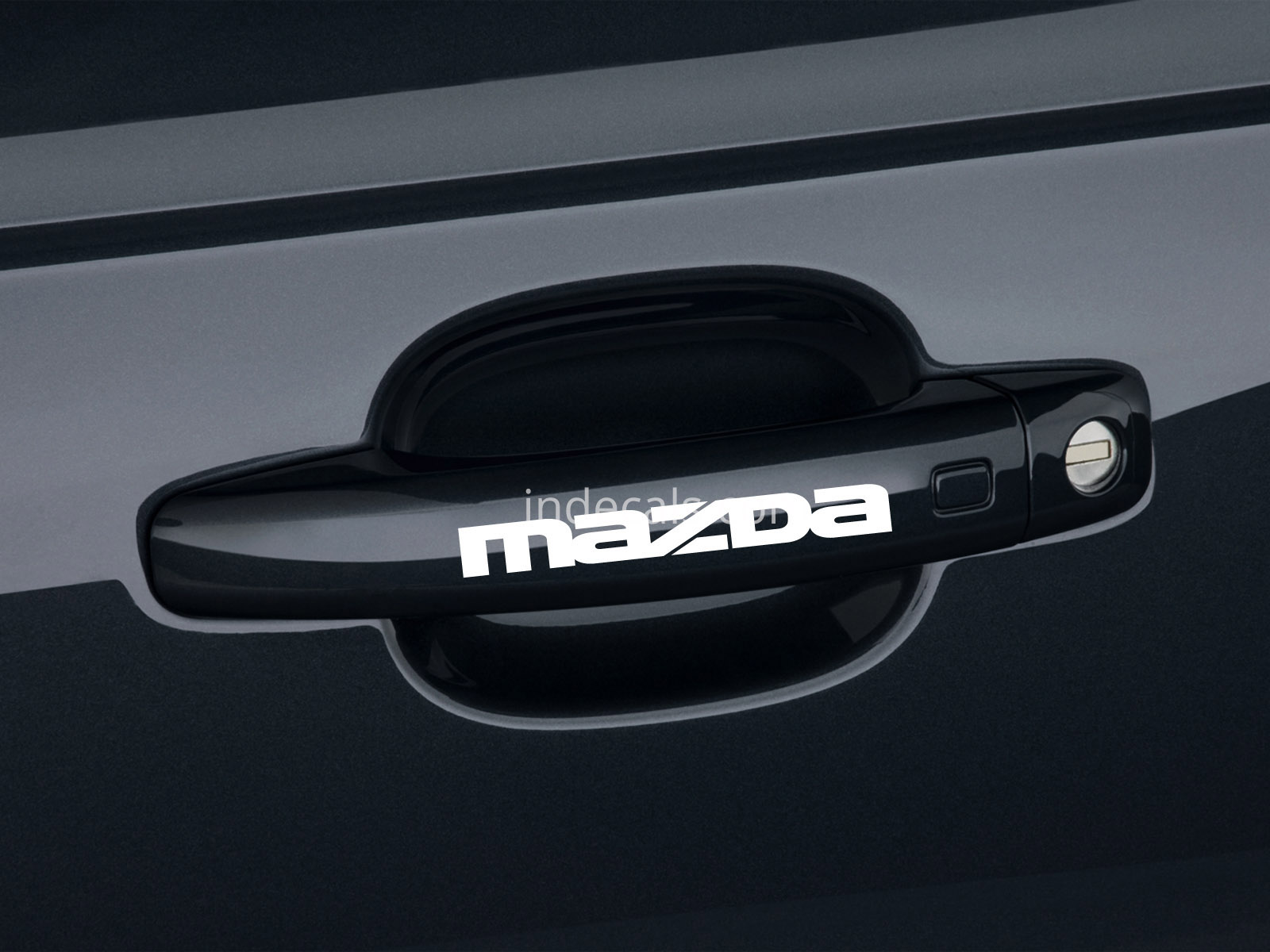 6 x Mazda Stickers for Door Handles - White