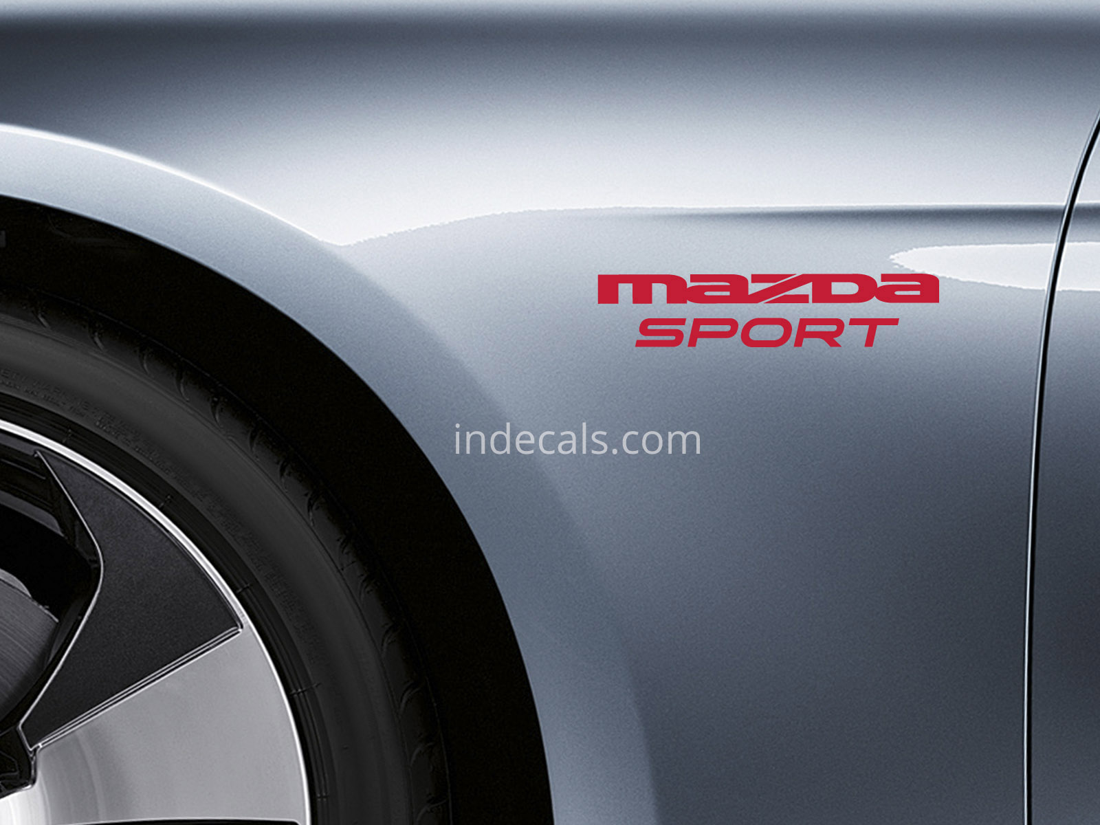 2 x Mazda Sports stickers for Wings - Red