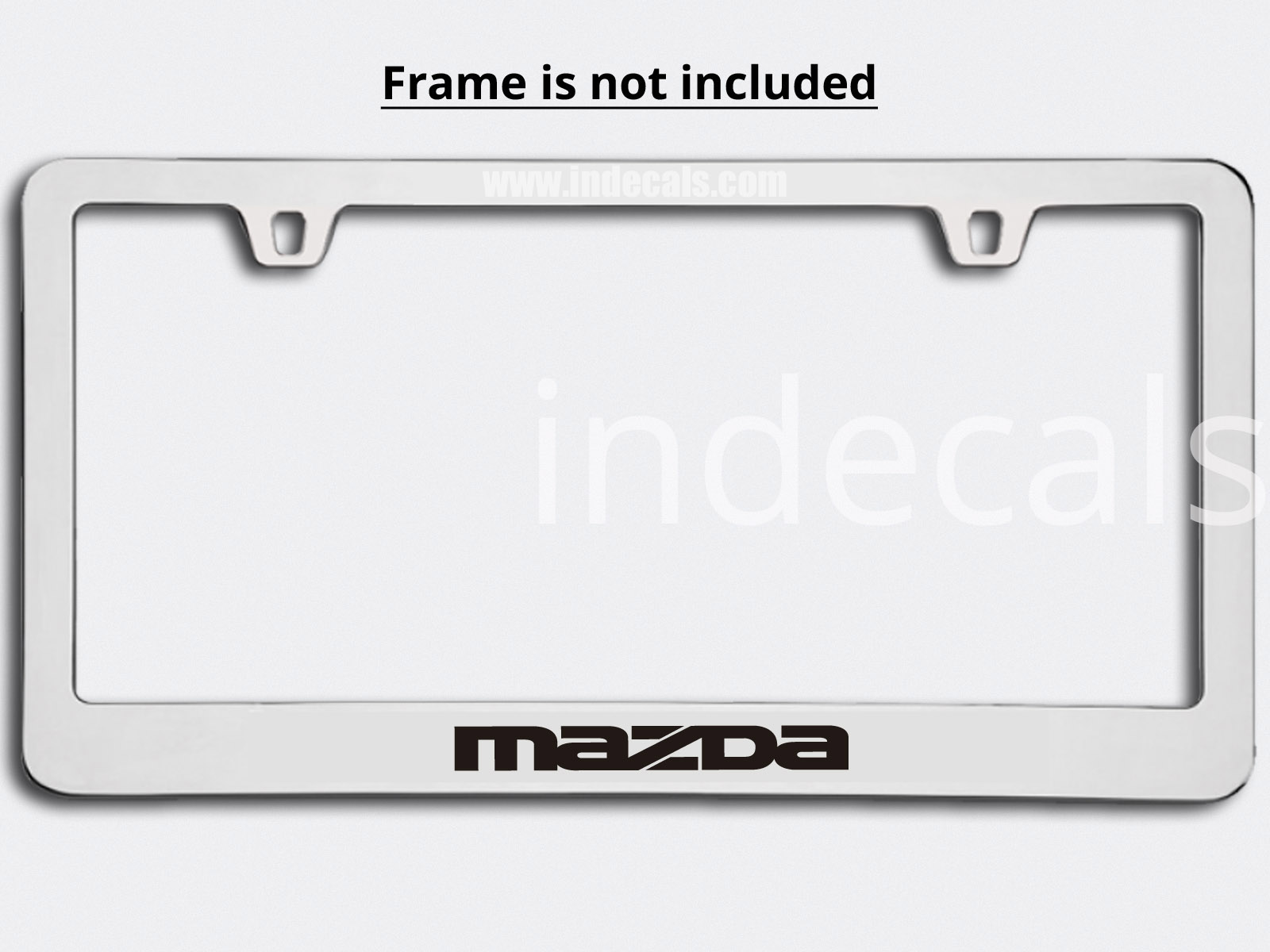 3 x Mazda Stickers for Plate Frame - Black