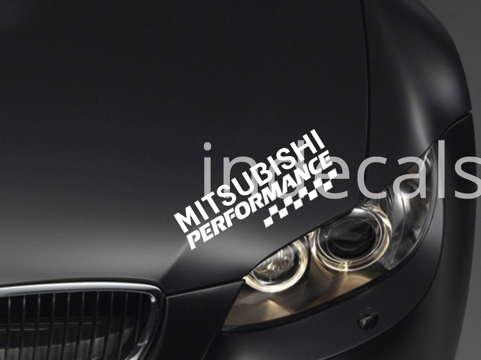 1 x Mitsubishi Performance Sticker for Eyebrow - White