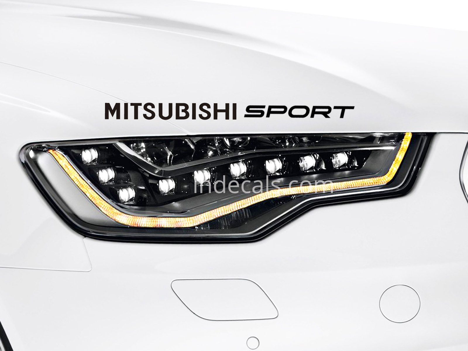 1 x Mitsubishi Sport Sticker - Black