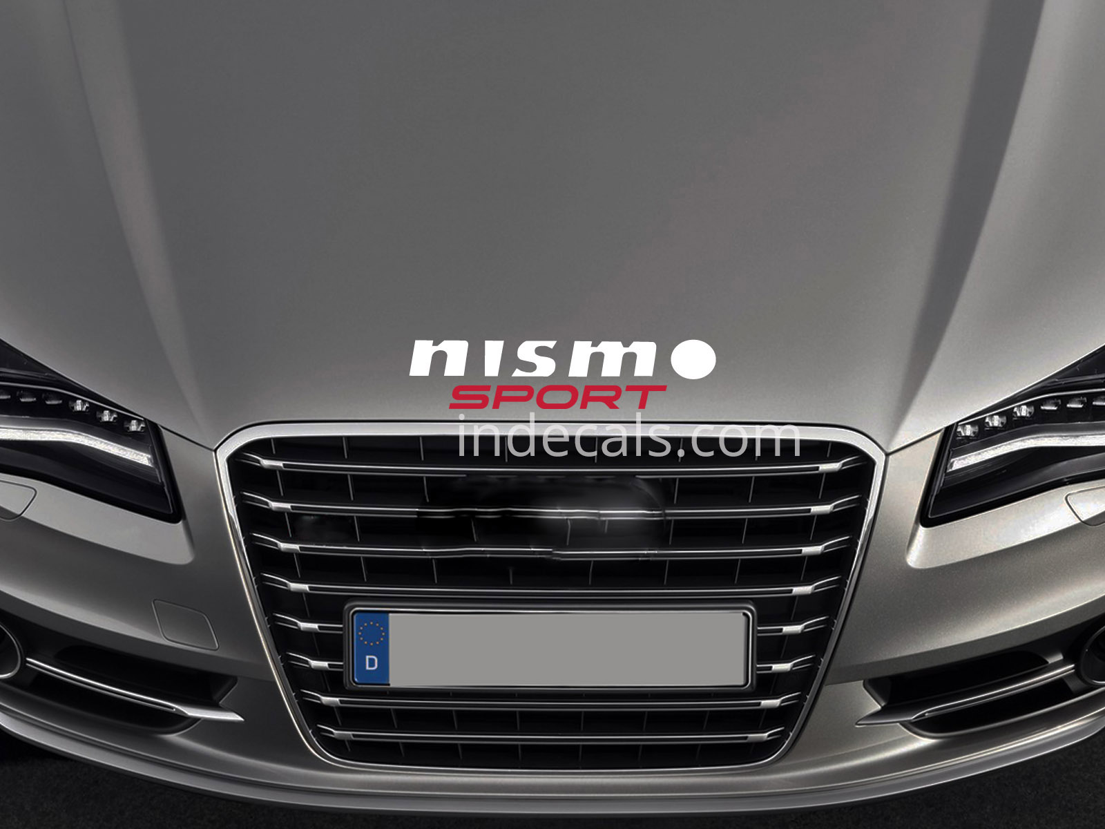 1 x Nismo Sport Sticker for Bonnet - White & Red