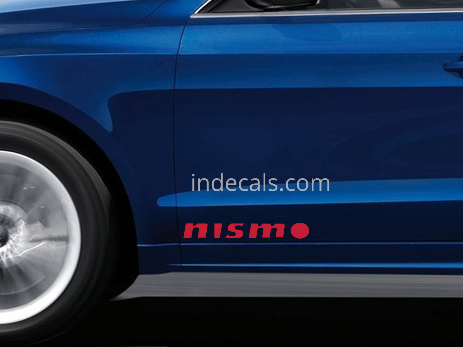 2 x Nismo Stickers for Doors Large - Red
