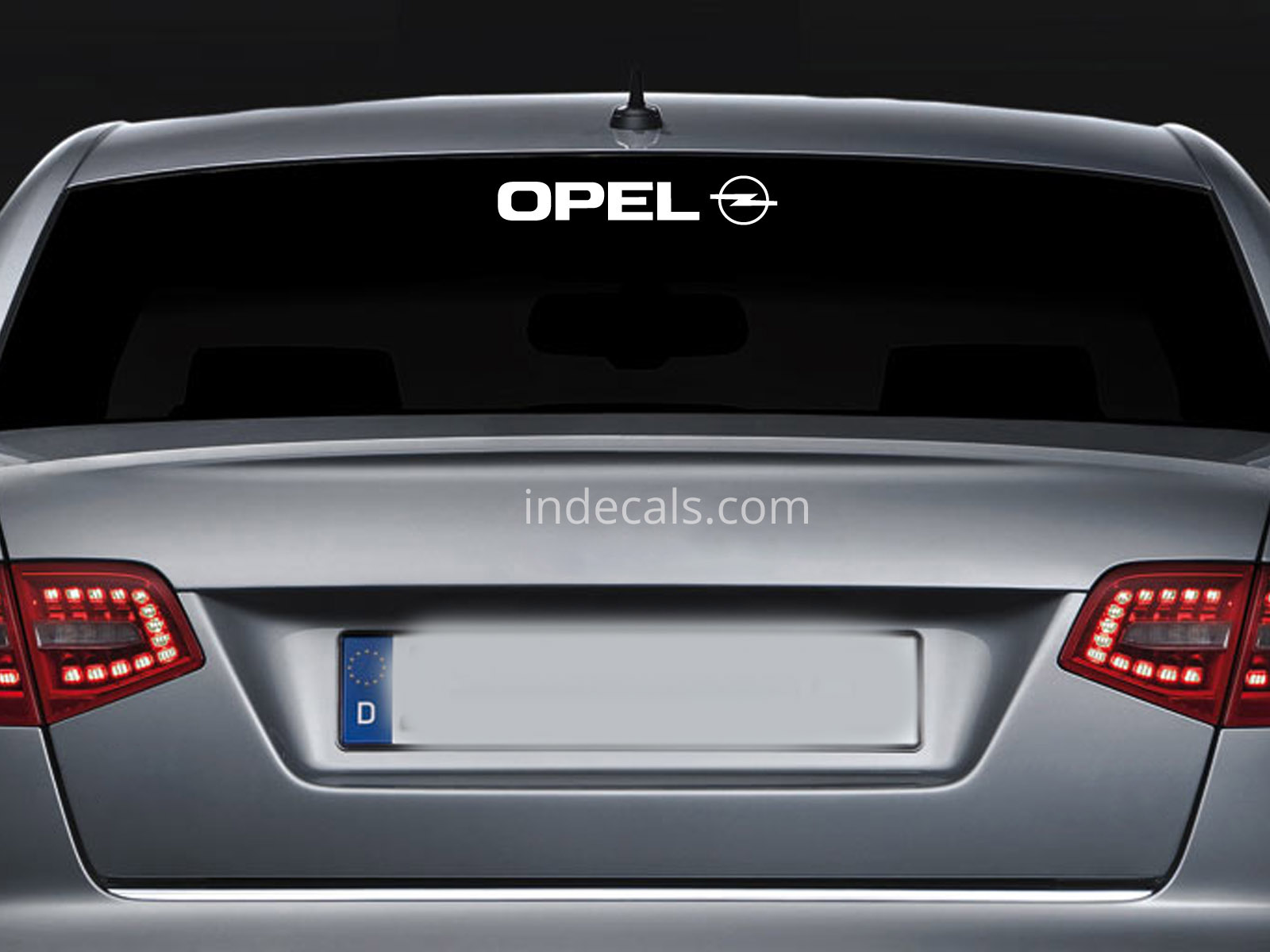 1 x Opel Sticker for Windshield or Back Window - White
