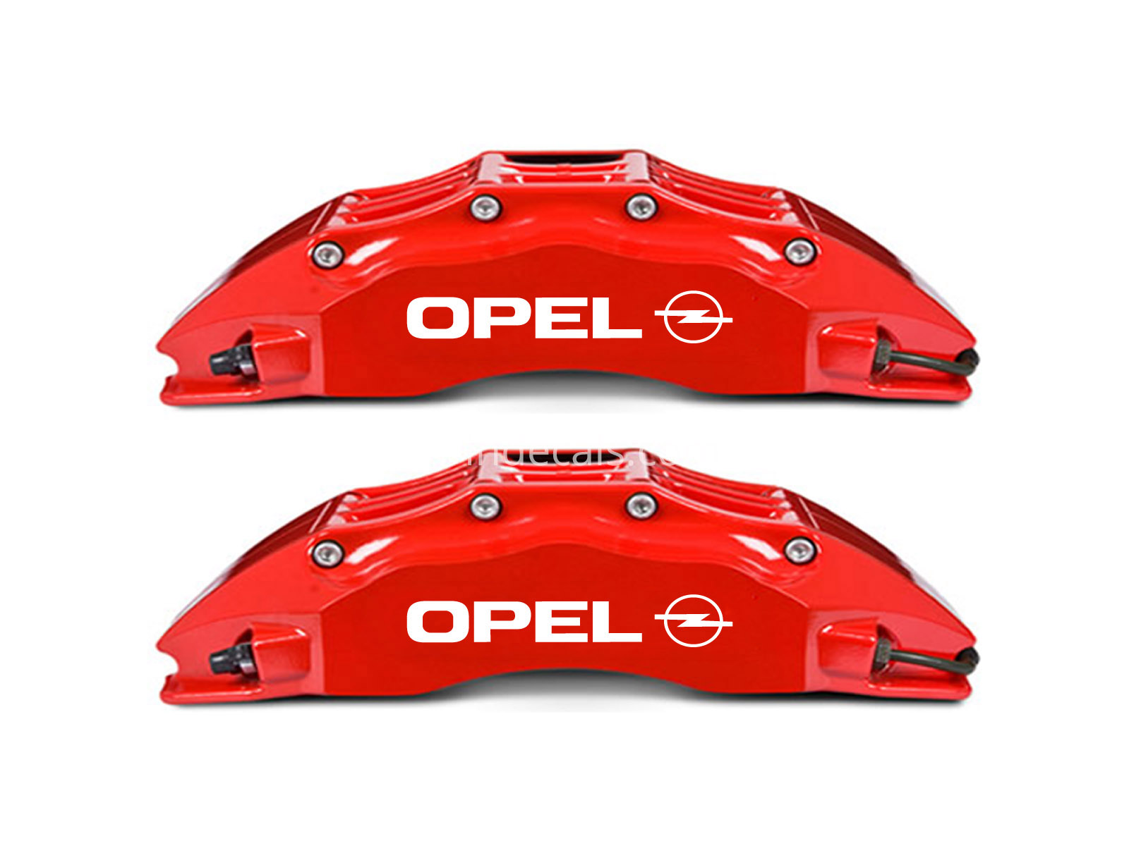 6 x Opel Stickers for Brakes - White