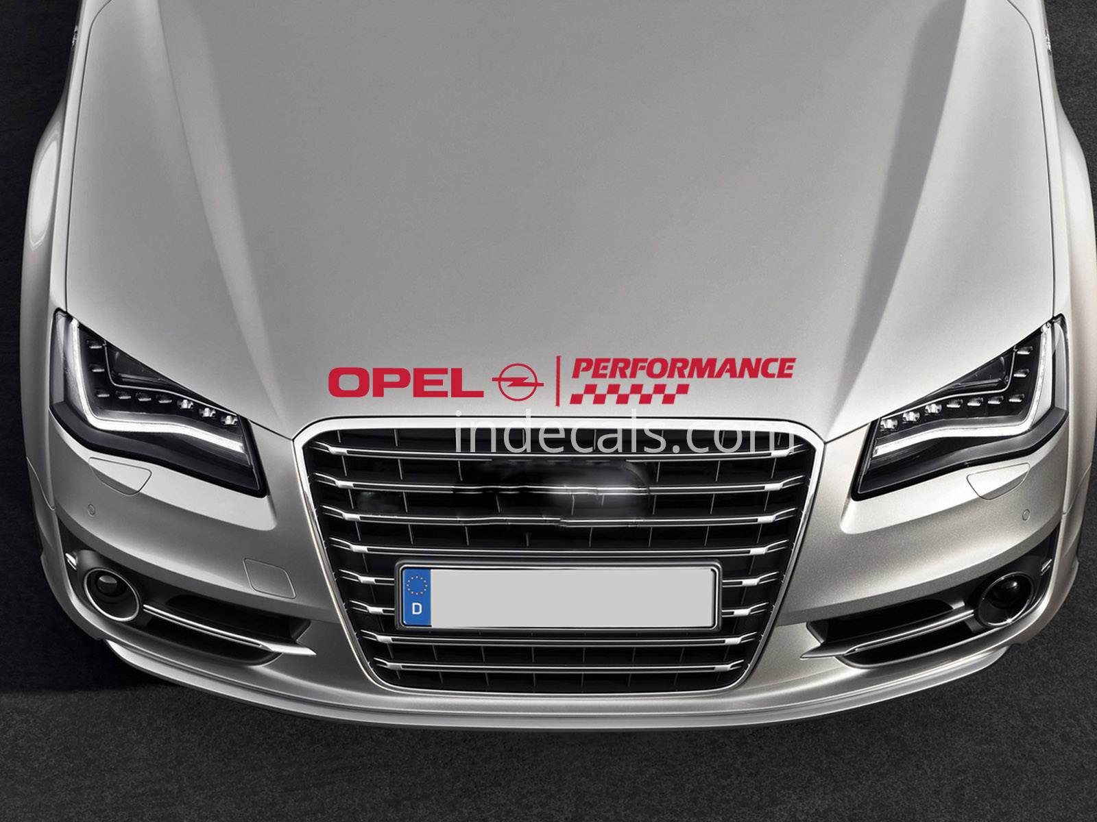 1 x Opel Performance Sticker for Bonnet - Red