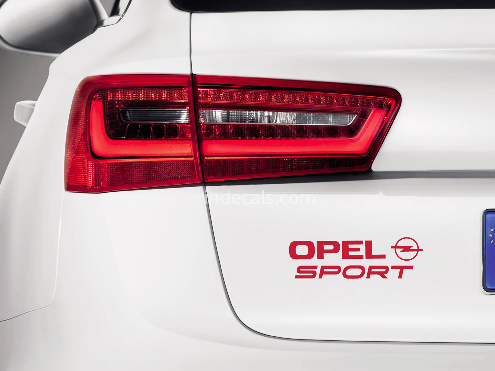 1 x Opel Sports Sticker for Trunk - Red