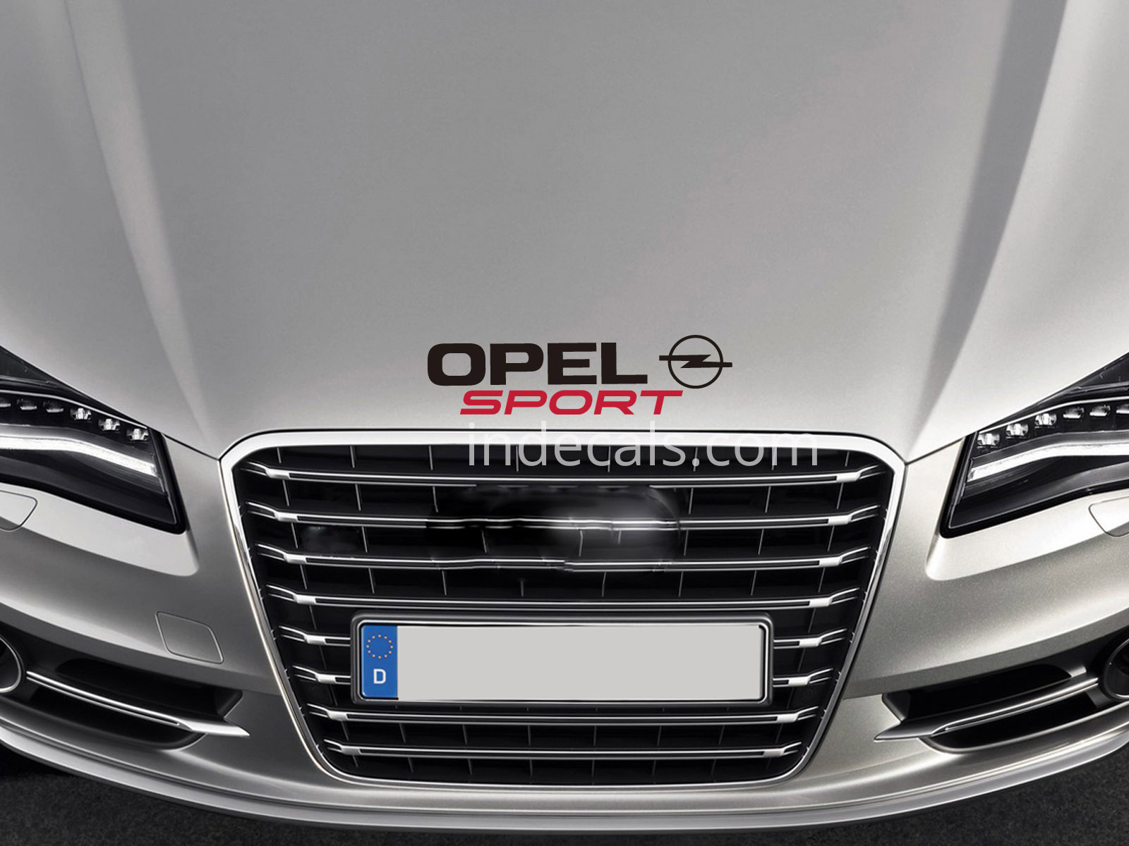 1 x Opel Sport Sticker for Bonnet - Black & Red