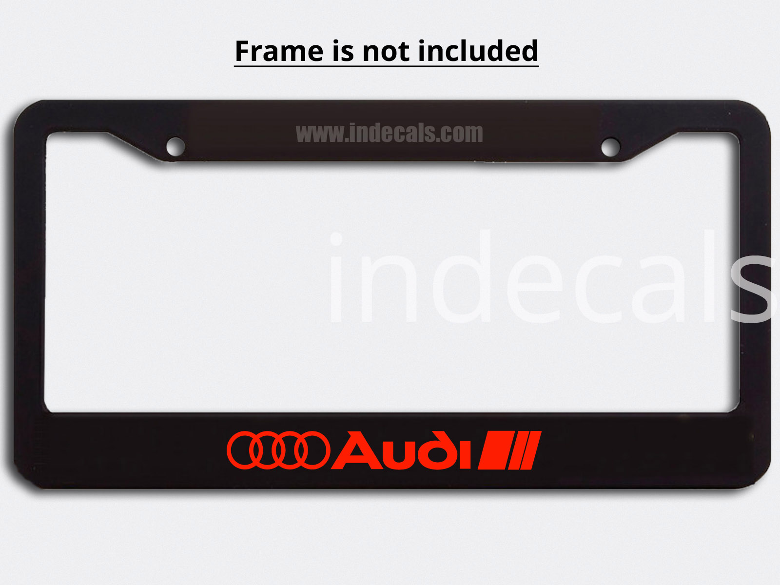 3 x Audi Stickers for Plate Frame - Red