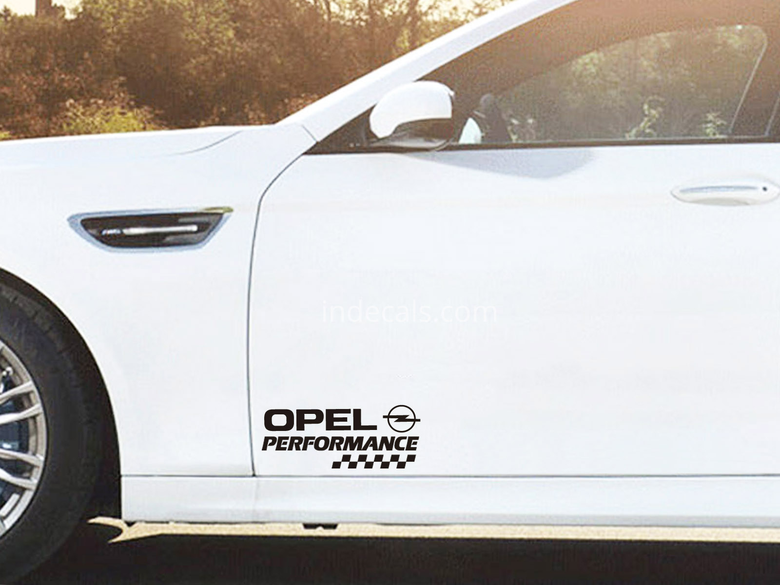 2 x Opel Performance Stickers for Doors - Black