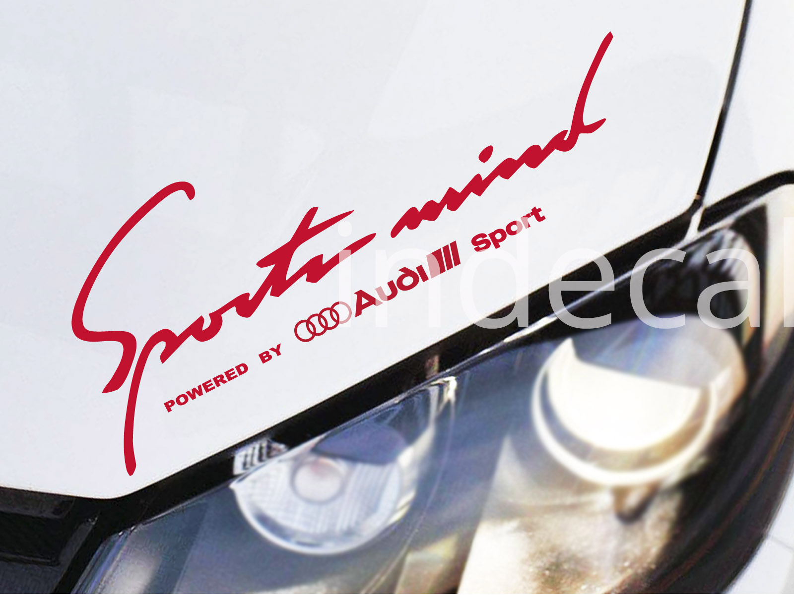 1 x Audi Sports Mind Sticker - Red