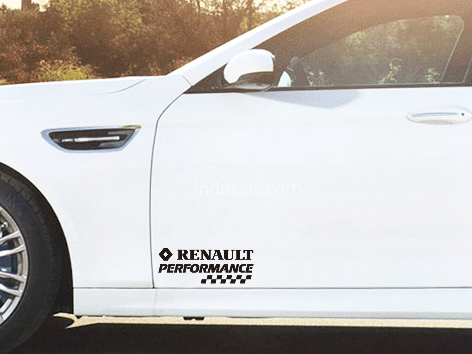 2 x Renault Performance Stickers for Doors - Black