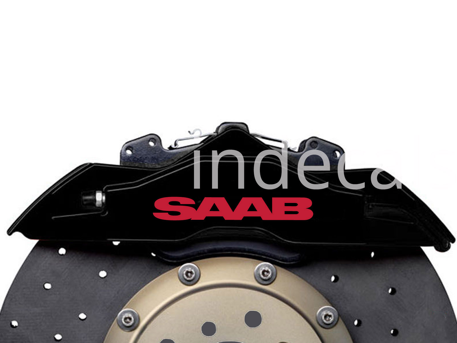 6 x Saab Stickers for Brakes - Red
