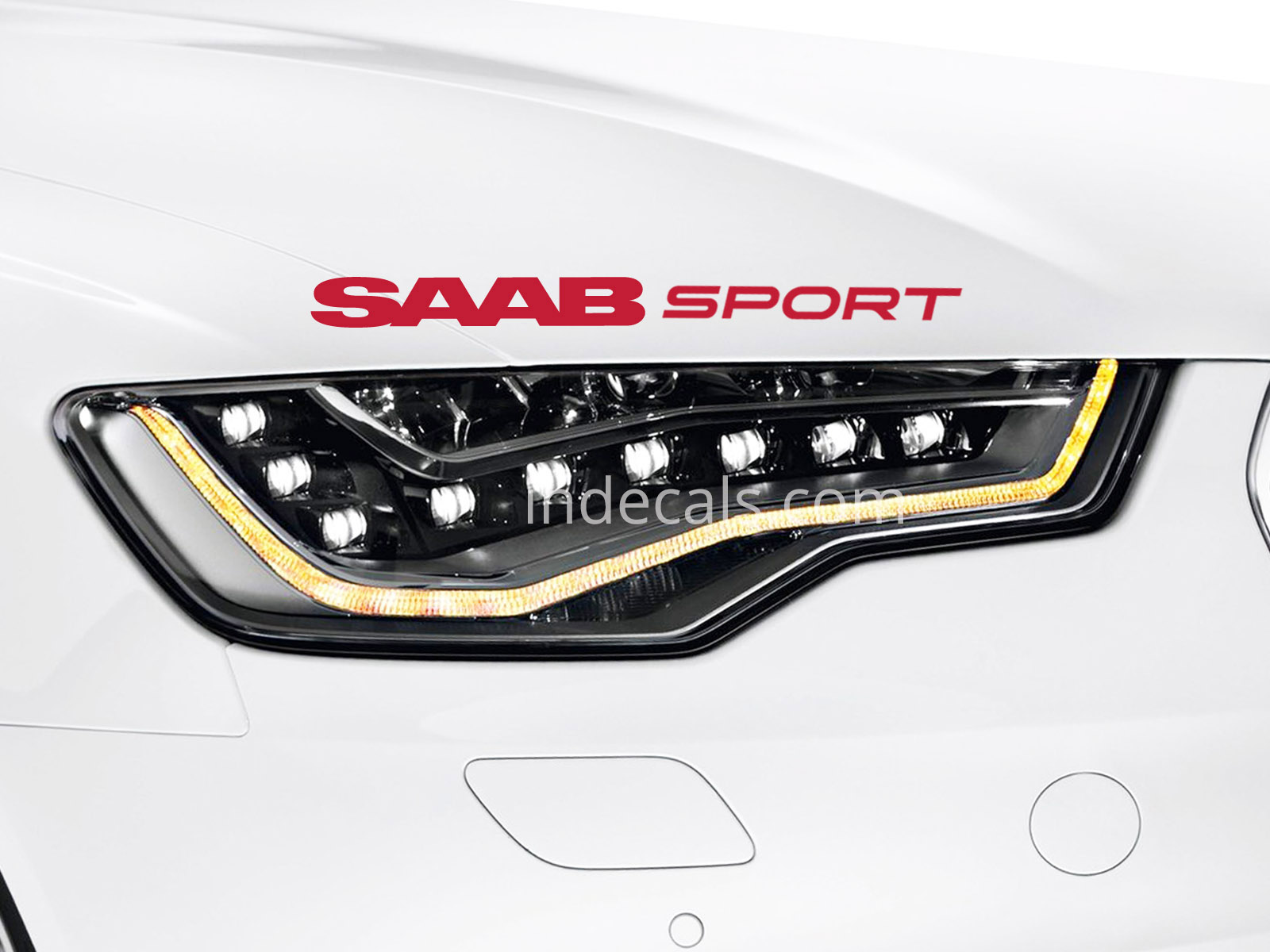 1 x Saab Sport Sticker - Red