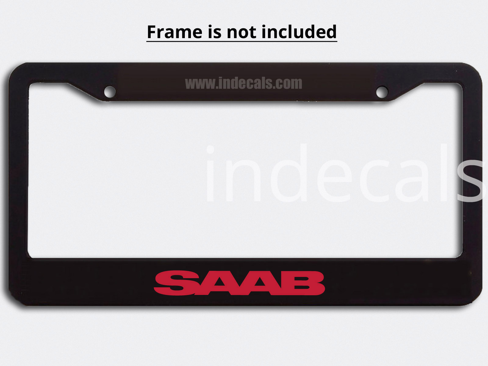 3 x Saab Stickers for Plate Frame - Red