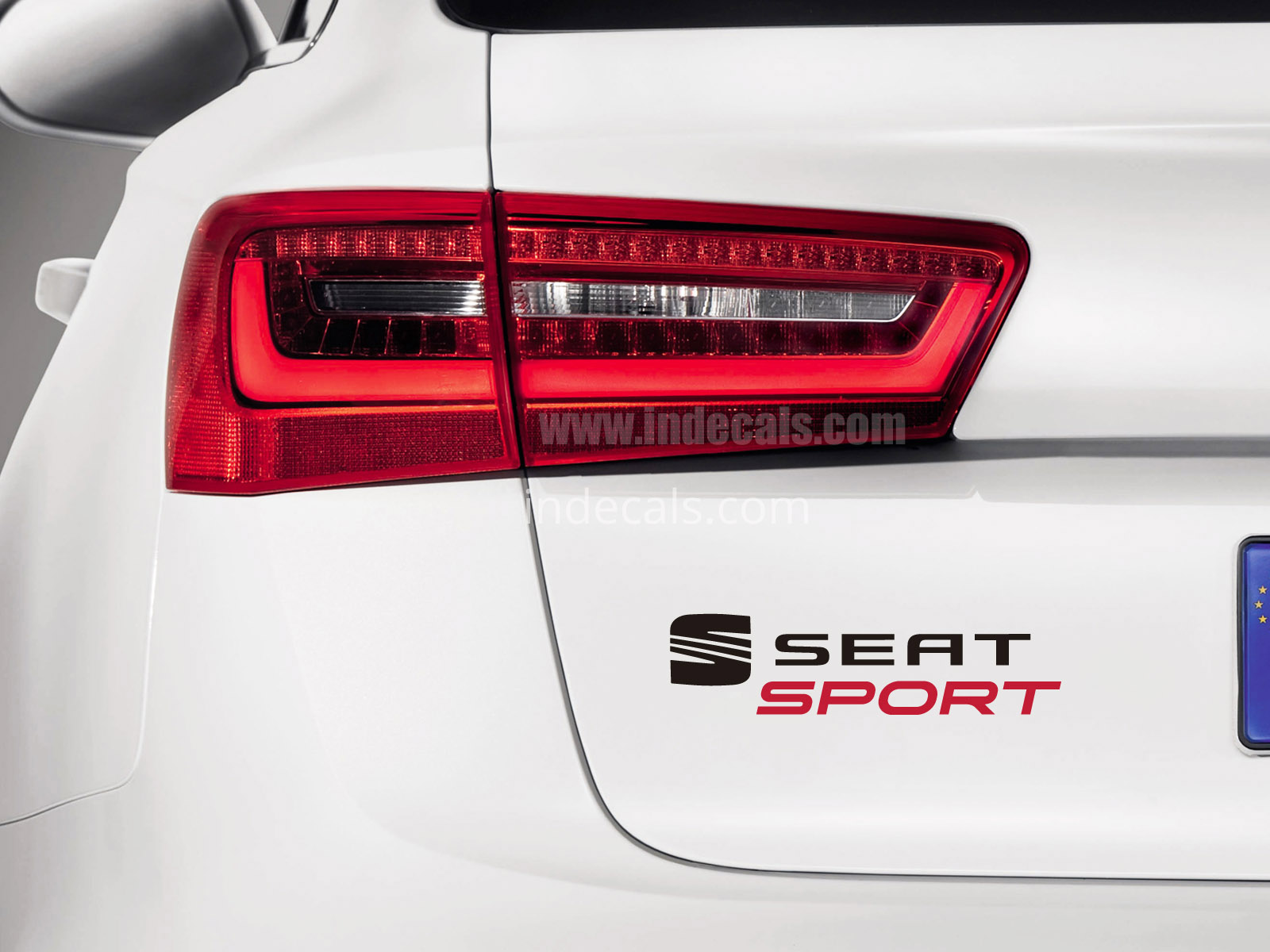 1 x Seat Sports Sticker for Trunk - Black & Red