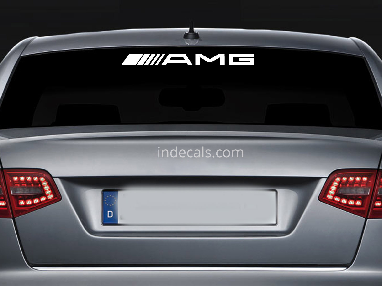 1 x AMG Sticker for Windshield or Back Window - White