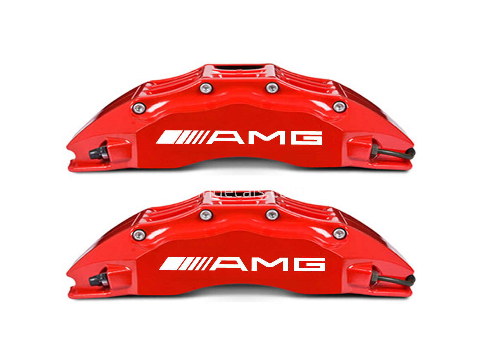 6 x AMG Stickers for Brakes - White