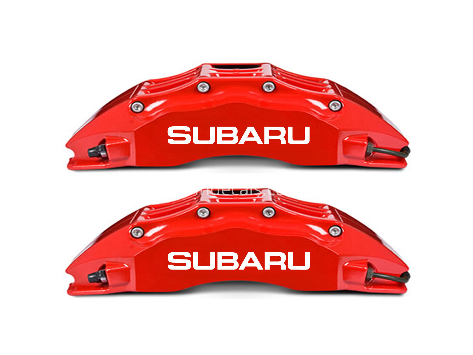 6 x Subaru Stickers for Brakes - White