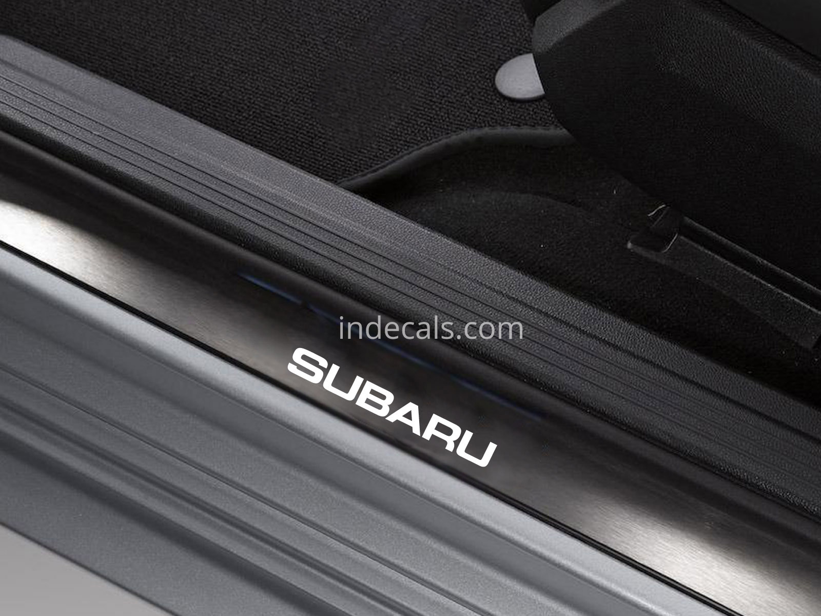 6 x Subaru Stickers for Door Sills - White