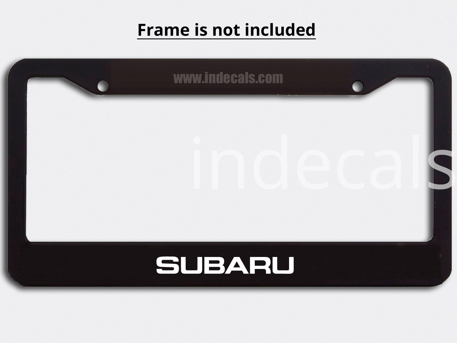 3 x Subaru Stickers for Plate Frame - White