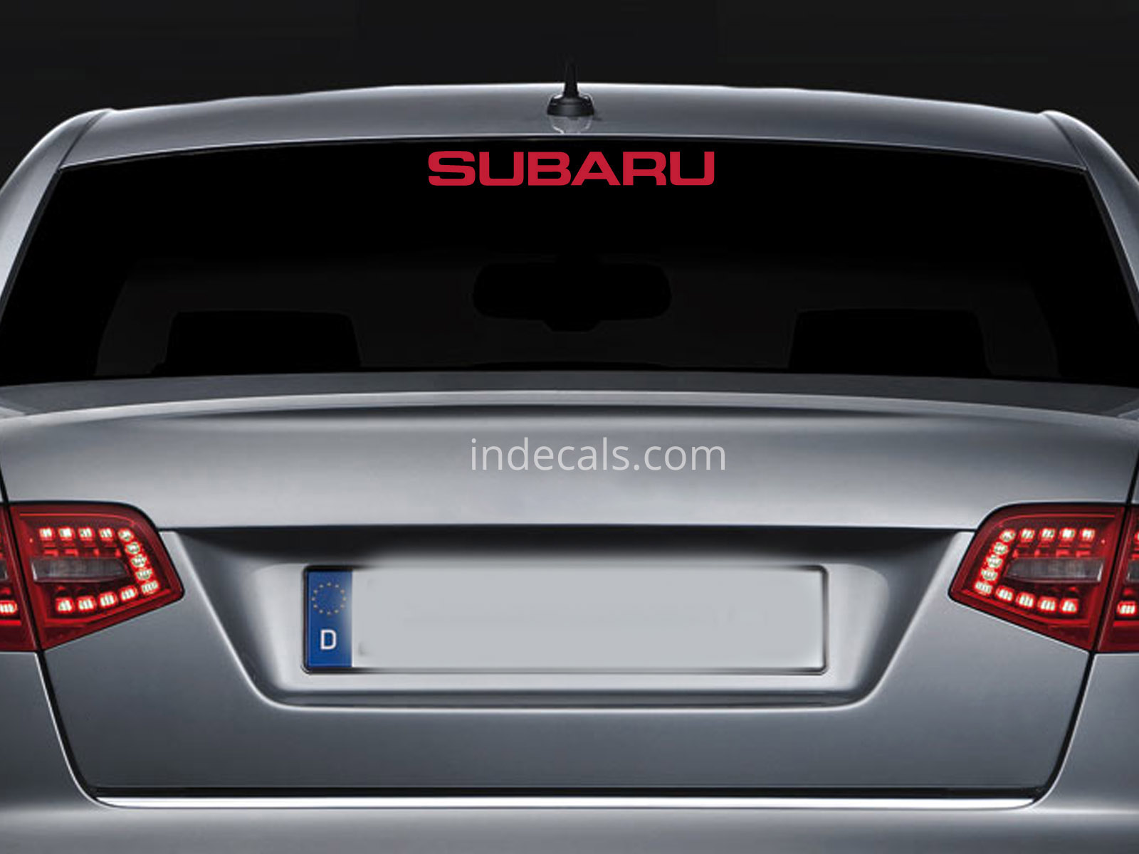 1 x Subaru Sticker for Windshield or Back Window - Red