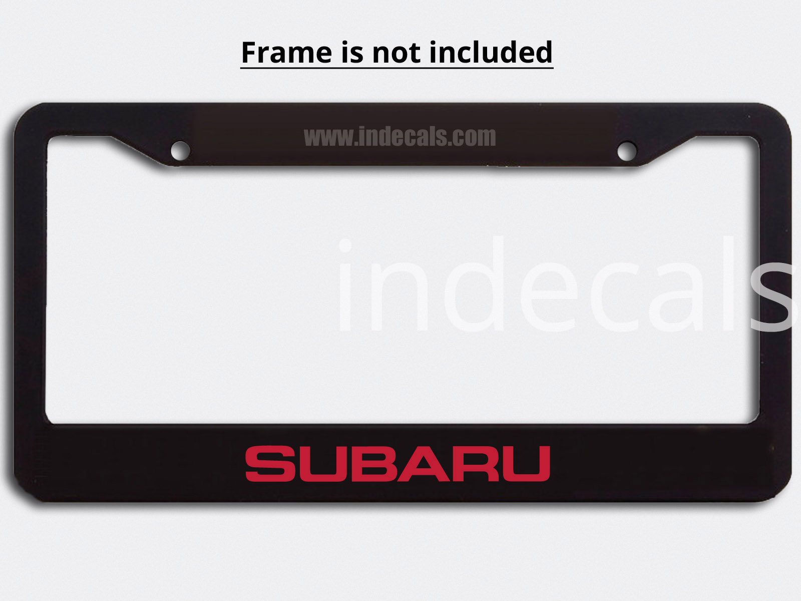 3 x Subaru Stickers for Plate Frame - Red