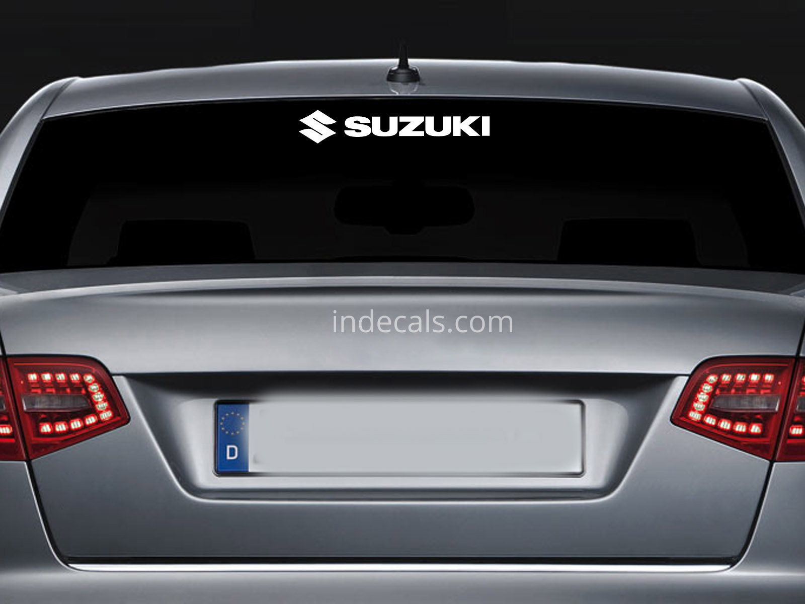 1 x Suzuki Sticker for Windshield or Back Window - White