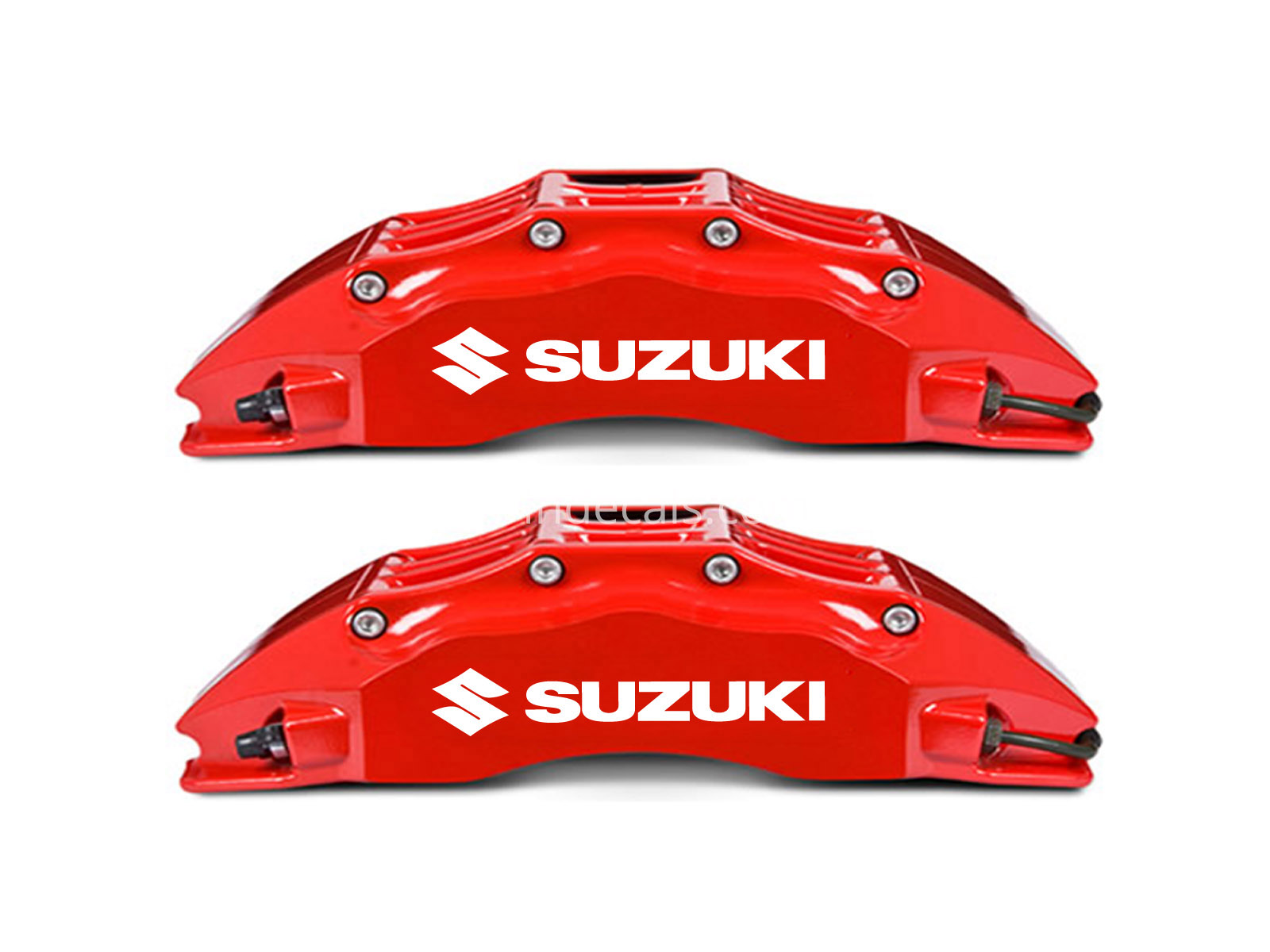 6 x Suzuki Stickers for Brakes - White