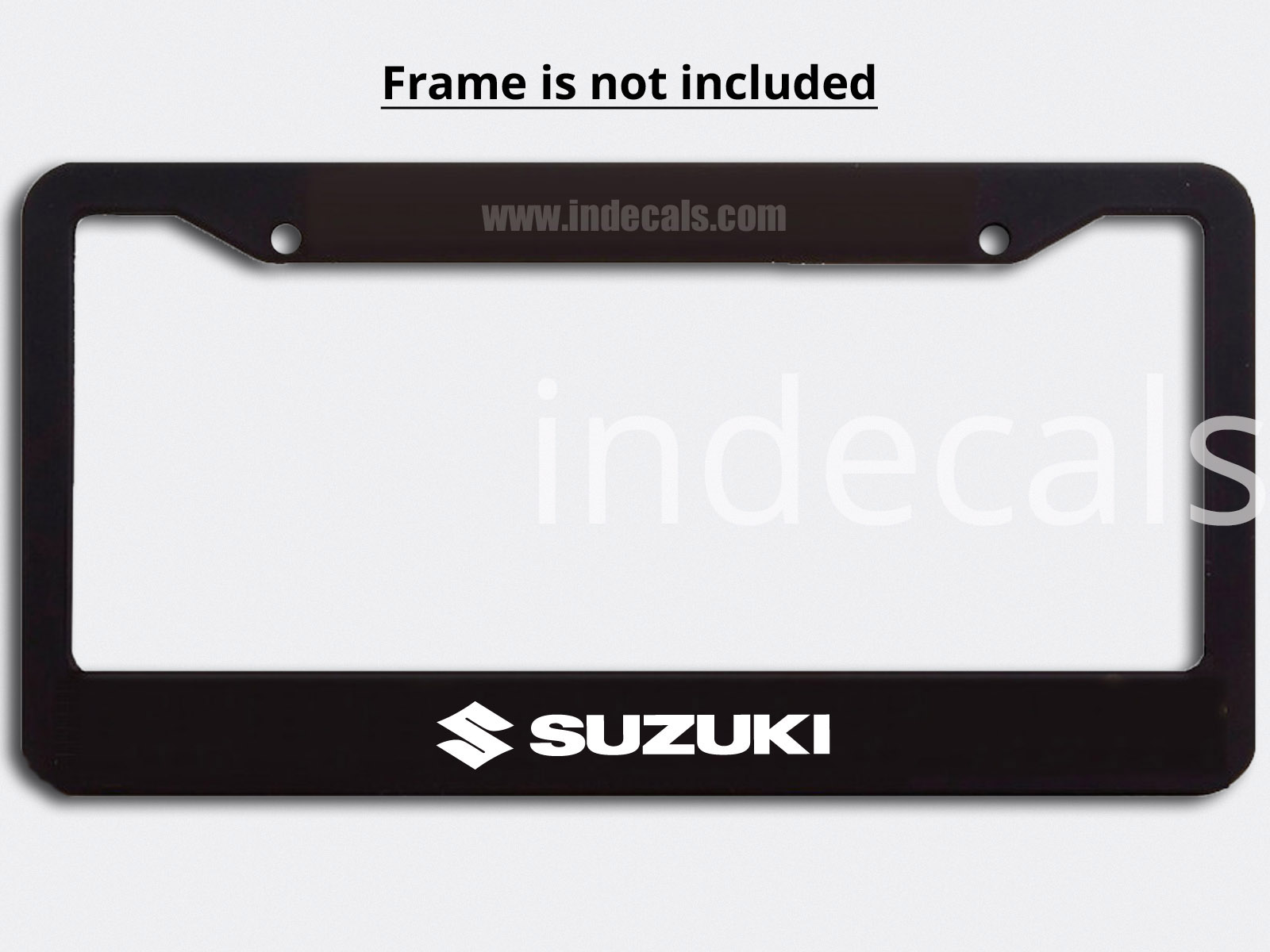 3 x Suzuki Stickers for Plate Frame - White