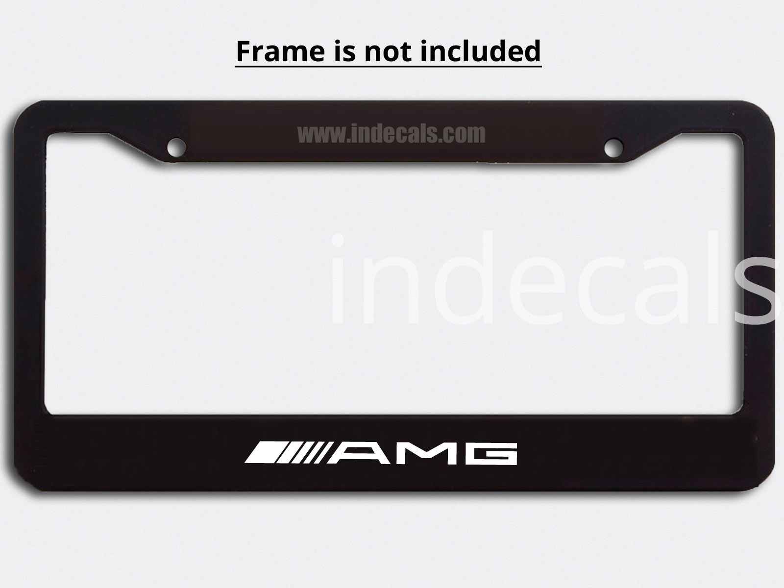 3 x AMG Stickers for Plate Frame - White