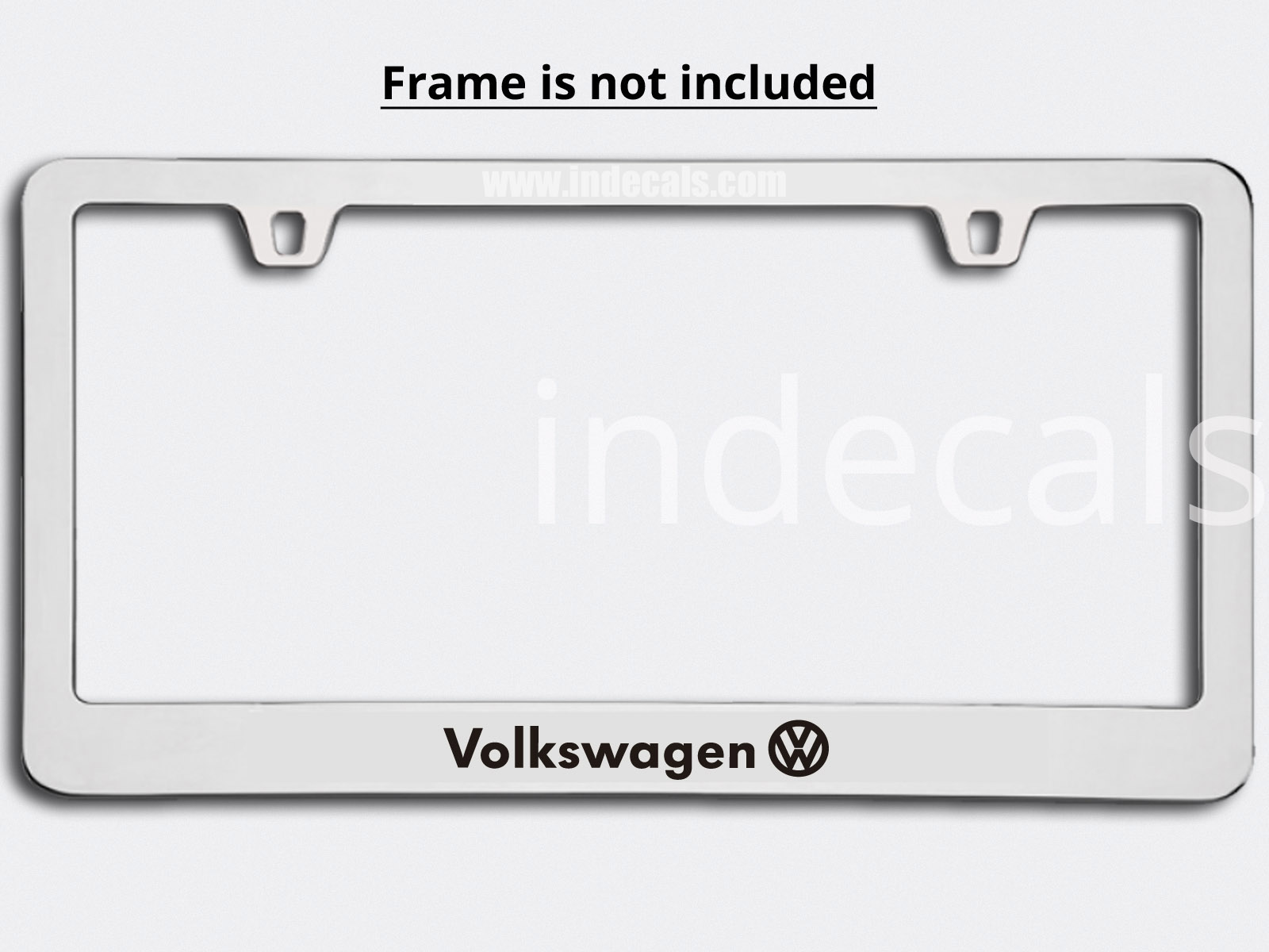 3 x Volkswagen Stickers for Plate Frame - Black