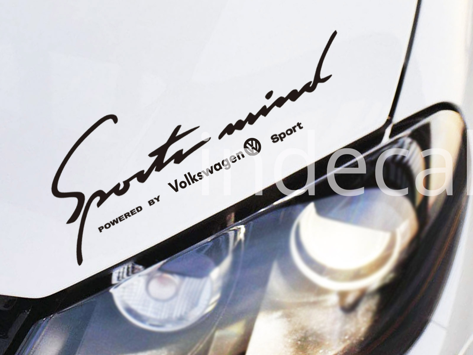 1 x Volkswagen Sports Mind Sticker - Black
