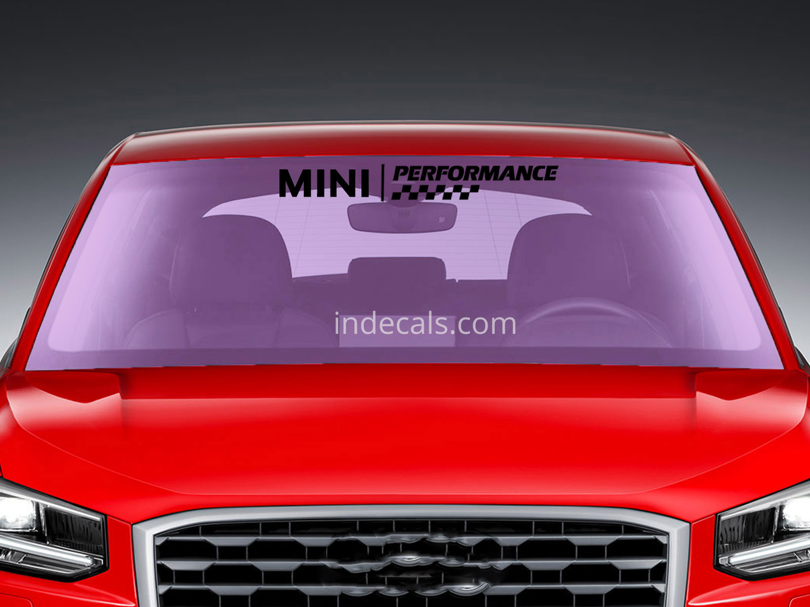 1 x Mini Performance Sticker for Windshield or Back Window - Black