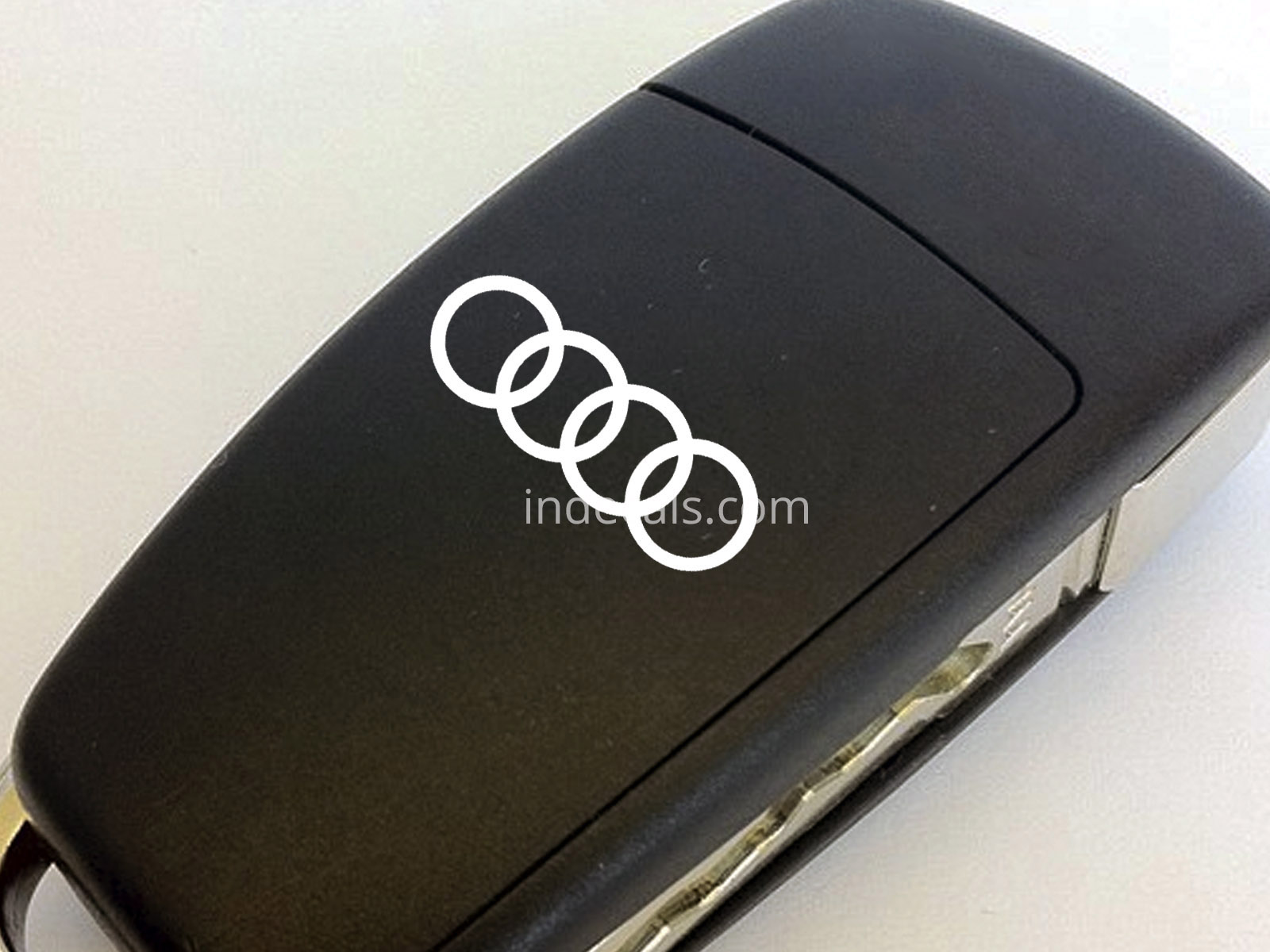 3 x Audi Rings Stickers for Key - White