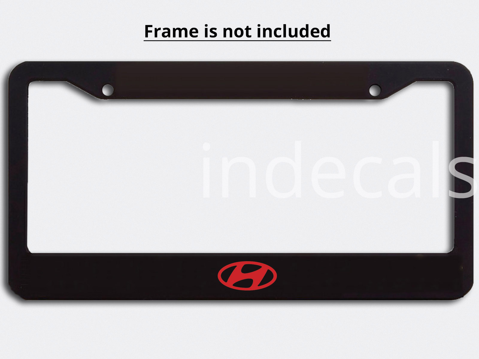 3 x Hyundai Stickers for License Plate Frame - Red