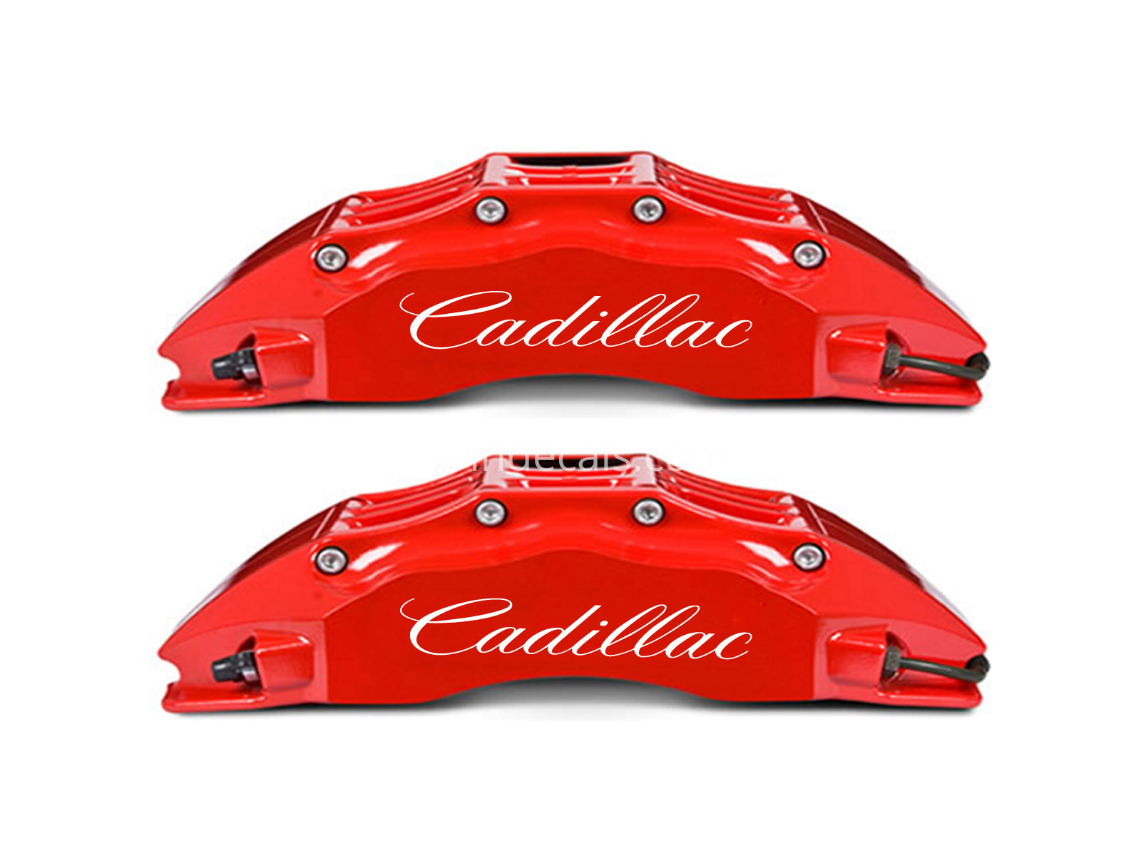 6 x Cadillac Stickers for Brakes - White