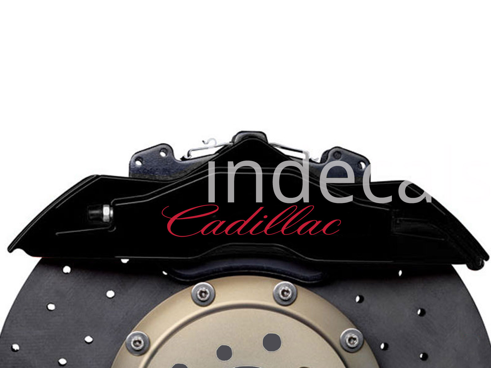 6 x Cadillac Stickers for Brakes - Red
