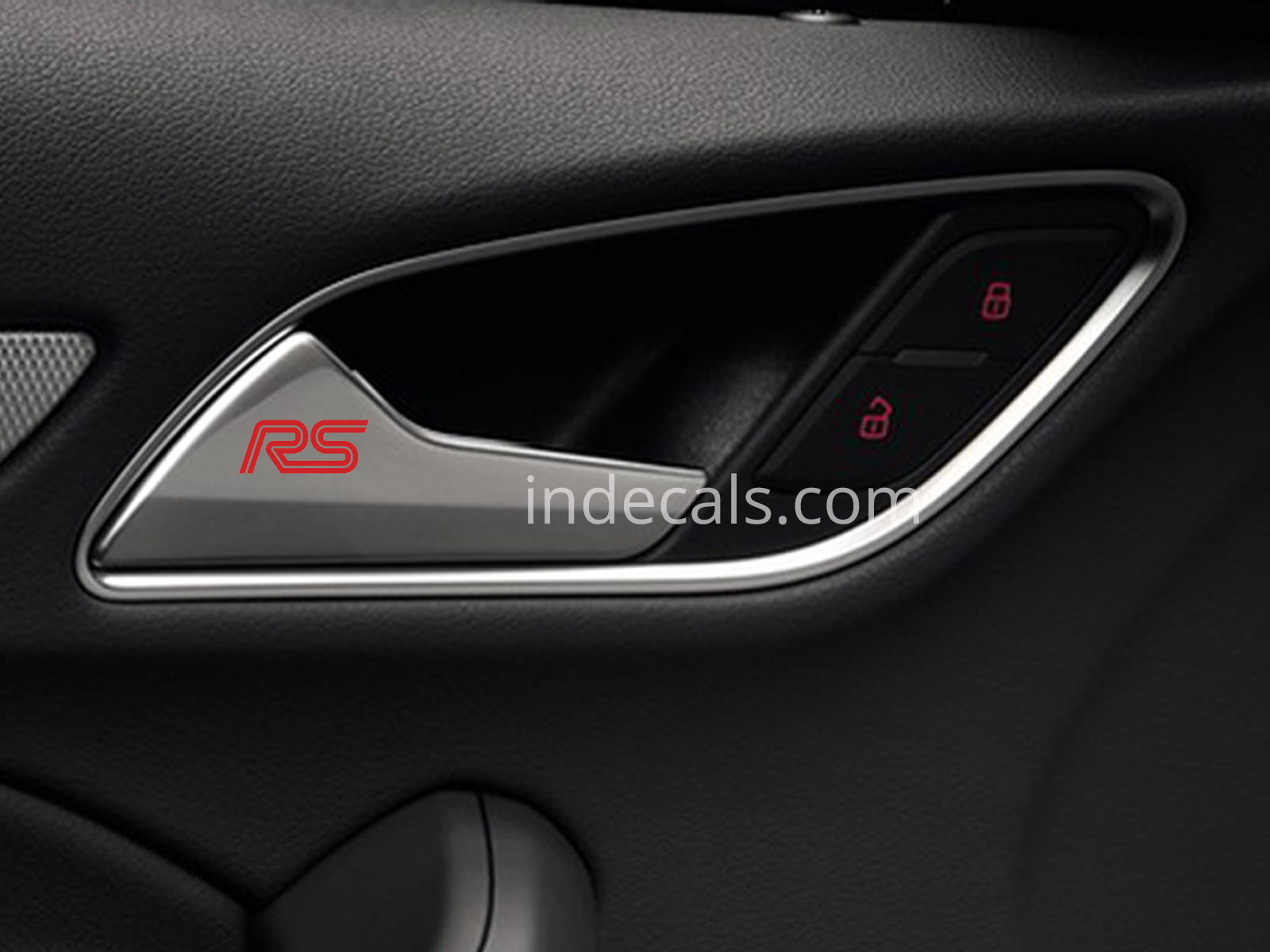 6 x Ford RS Stickers for Door Handle - Red