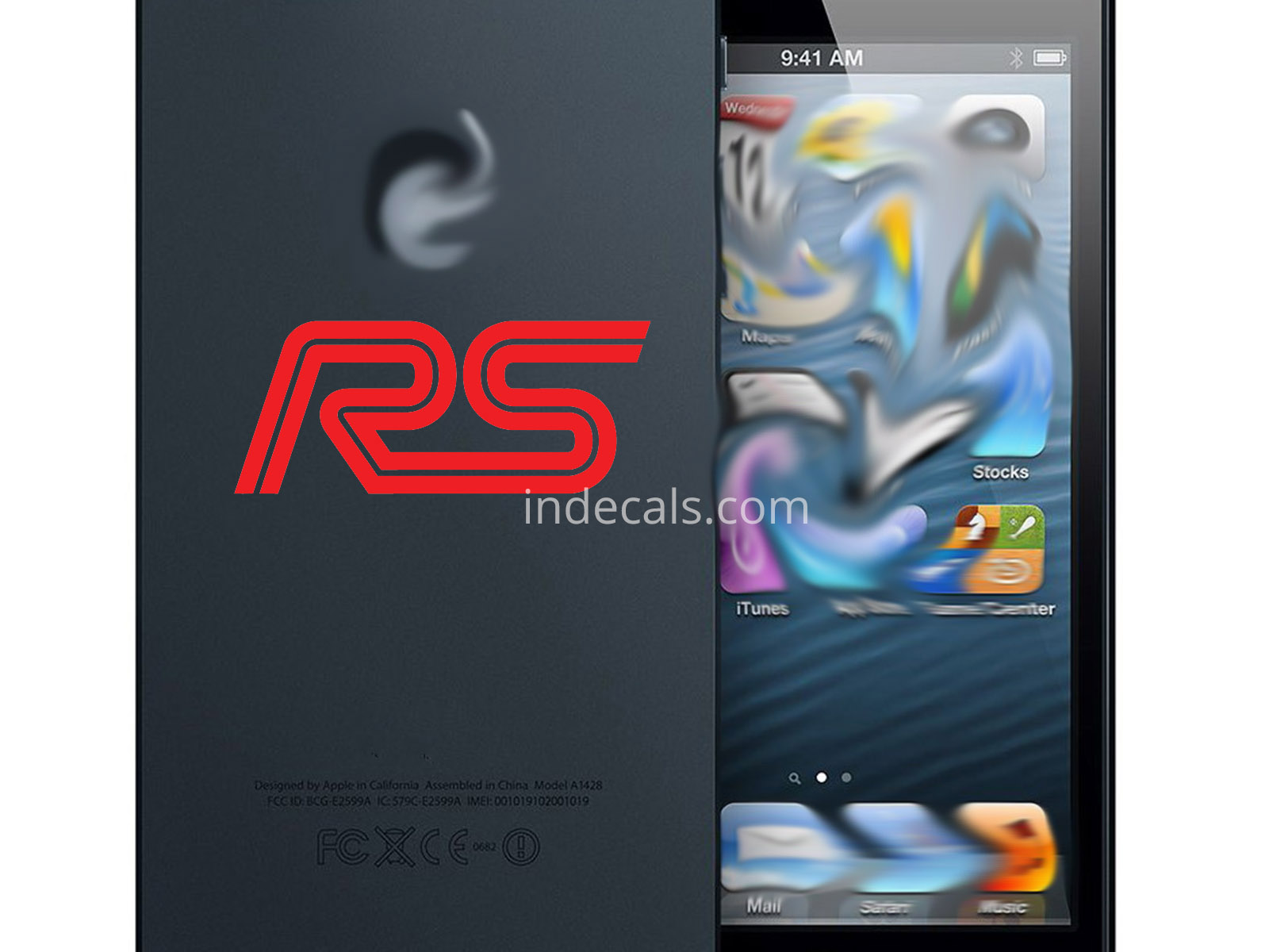 3 x Ford RS Stickers for Smartphone - Red